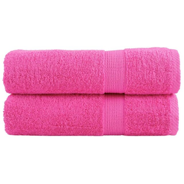 Berkfield Home Premium Bath Towels SOLUND 2 pcs 100x150 cm 600 gsm in Pink