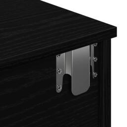 Berkfield Home Wall Shelf with Drawers Black 80x31x17 cm Engineered Wood - Size: 80 x 31 x 17 cm - thumbnail 9