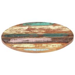Berkfield Home Round Table Top 50 cm 25-27 mm Solid Reclaimed Wood - thumbnail 2