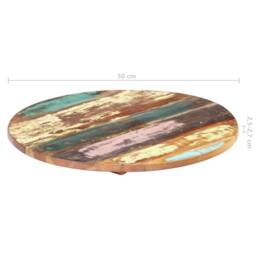 Berkfield Home Round Table Top 50 cm 25-27 mm Solid Reclaimed Wood - thumbnail 6