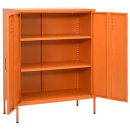 Berkfield Home Storage Cabinet Orange 80x35x101.5 cm Steel - thumbnail 3