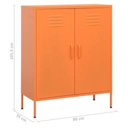 Berkfield Home Storage Cabinet Orange 80x35x101.5 cm Steel - thumbnail 9