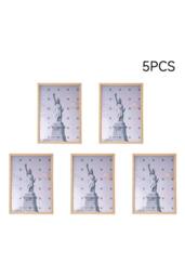 Living and Home 5-Piece Photo Frame Set in Natural - thumbnail 3