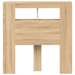 Berkfield Home LED Headboard Sonoma Oak 100x18.5x103.5 cm Engineered Wood in Brown - thumbnail 6