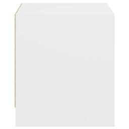 Berkfield Home Elegant Bedside Cabinets with Glass Doors 2 pcs White 35x37x42 cm - Size: 35 x 37 x 42 cm - thumbnail 8