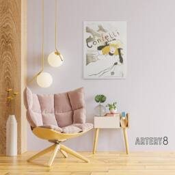 "Artery8 Confetti Vintage French Advert Canvas Wall Art Print Lautrec in White - Size: W24"" x H32""" - thumbnail 3