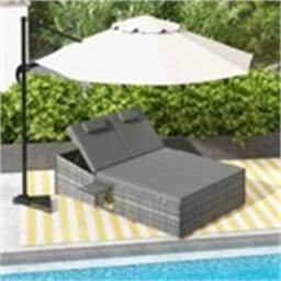 Nordara 2 Seater Double Rattan in Grey - Size: 100 cm - thumbnail 4