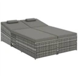 Nordara 2 Seater Double Rattan in Grey - Size: 100 cm - thumbnail 1