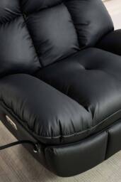 More4Homes Chicago Faux Leather Swivel & Rocker Electric Recliner Chair Black - thumbnail 6