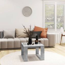 Berkfield Home Side Table Concrete Grey 50x50x35 cm Engineered Wood - Size: 50 x 50 x 35 cm