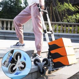 Xample Heavy Duty Folding Sack Truck Industrial Hand Trolley Warehouse Car Cart 75kg in Silver - thumbnail 6
