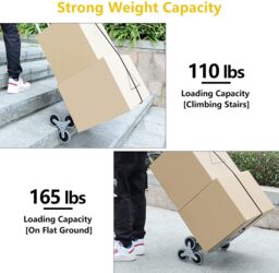 Xample Heavy Duty Folding Sack Truck Industrial Hand Trolley Warehouse Car Cart 75kg in Silver - thumbnail 4