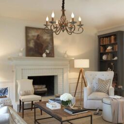 Garwarm 6-Light Vintage Elegant Metal Bronze Pendant Chandelier - thumbnail 3