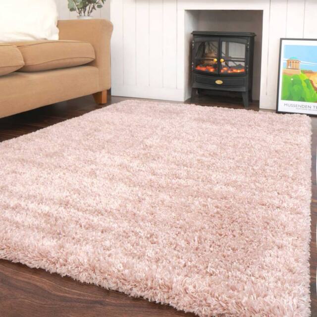 Kukoon Blush Pink Super Soft Shaggy Rug in Baby Pink - Size: 60 cm x 240 cm