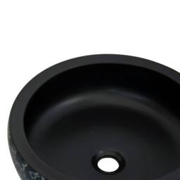 Berkfield Home Countertop Basin Black & Blue Round Œ¶41x14 cm Ceramic - Size: 41x14 cm - thumbnail 5