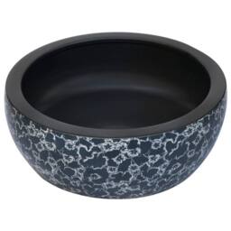 Berkfield Home Countertop Basin Black & Blue Round Œ¶41x14 cm Ceramic - Size: 41x14 cm - thumbnail 3
