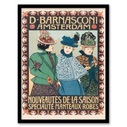 Artery8 Johann Georg van Caspel Framed Wall Art Barnasconi Clothes Advert - Size: A4 - thumbnail 1