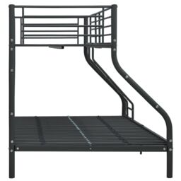 Berkfield Home Bunk Bed Frame Black Metal 140x200 cm/90x200 cm - thumbnail 4