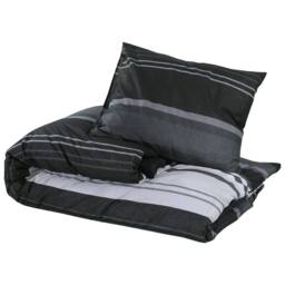 Berkfield Home Elegant Duvet Cover Set Black & White 220x240 cm Cotton - thumbnail 1