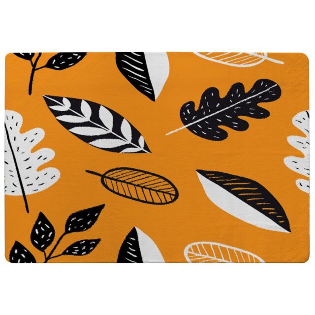 Benjamin Tate Design Doodle Leaves Rug in Natural - Size: Large - image 1