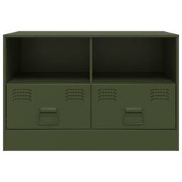 Berkfield Home TV Cabinet Olive Green 67x39x44 cm Steel - Size: 67 x 39 x 44 cm - thumbnail 6
