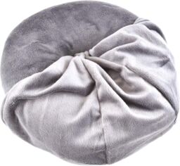 mysmartbuy Travel Pillow Hoodie - Grey Soft Plush Neck Supporting Cushion with Drawstring Closure Hood - Measures 32 x 30 x 9cm - Size: 32 x 30 x 9 cm - thumbnail 4