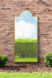 "MirrorOutlet Gold Contemporary Wall & Leaner Garden Mirror 75""x 33"" 190x85cm - Size: 1 Pack" - thumbnail 1