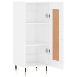 Berkfield Home Sideboard High Gloss White 34.5x34x90 cm Engineered Wood - thumbnail 6