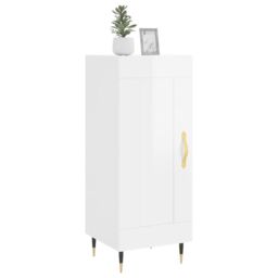 Berkfield Home Sideboard High Gloss White 34.5x34x90 cm Engineered Wood - thumbnail 3