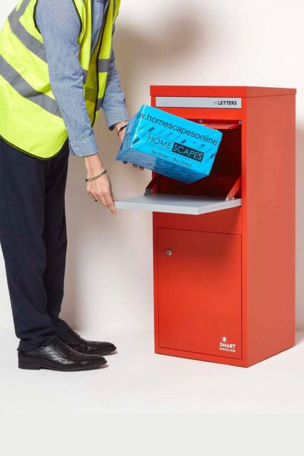Homescapes Smart Parcel Box® Large Front Access Secure Delivery Box in Red - image 1