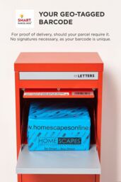 Homescapes Smart Parcel Box® Large Front Access Secure Delivery Box in Red - thumbnail 6