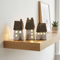 Garden Greatness Set Of 3 Light Up Speckled Houses - Size: 3 Pack - thumbnail 1