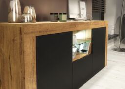Mex Furniture LTD Sideboard with LED Lighting & Matt Doors / 145cm in Brown - thumbnail 4
