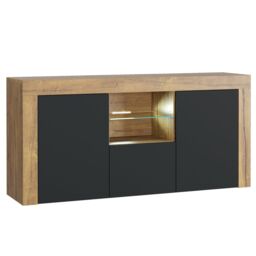 Mex Furniture LTD Sideboard with LED Lighting & Matt Doors / 145cm in Brown
