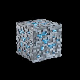 The Noble Collection Minecraft Diamond Ore Touch Light - LED Illuminating Block Replica in Blue - thumbnail 3