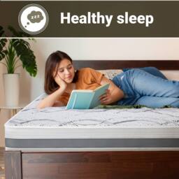 The White Stone Medium-Firmness Orthopedic Mattress, 20 cm - 120 x 205 cm in White - Size: Small Double - thumbnail 8