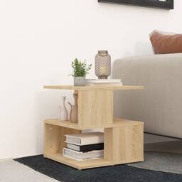 Berkfield Home Side Table Sonoma Oak 40x40x40 cm Engineered Wood in Light Brown - Size: 40 x 40 x 40 cm