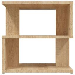Berkfield Home Side Table Sonoma Oak 40x40x40 cm Engineered Wood in Light Brown - Size: 40 x 40 x 40 cm - thumbnail 4