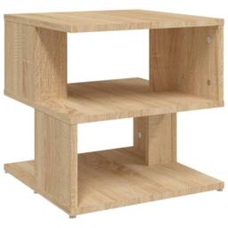 Berkfield Home Side Table Sonoma Oak 40x40x40 cm Engineered Wood in Light Brown - Size: 40 x 40 x 40 cm - thumbnail 2
