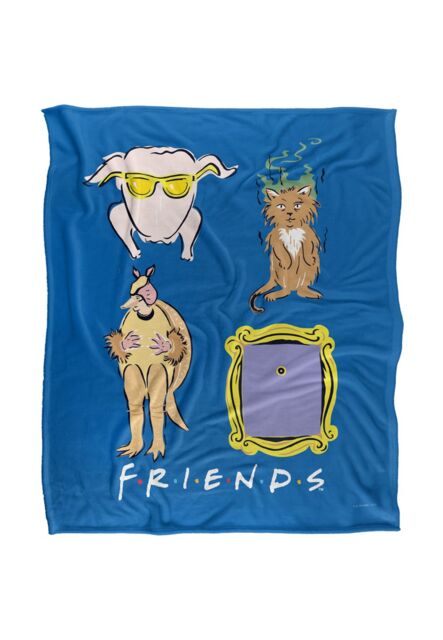 Warner Brothers Friends Symbols Silky Touch Super Soft Throw Blanket in White - image 1