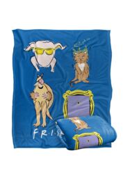 Warner Brothers Friends Symbols Silky Touch Super Soft Throw Blanket in White - thumbnail 2