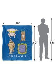 Warner Brothers Friends Symbols Silky Touch Super Soft Throw Blanket in White - thumbnail 5