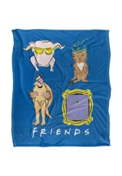 Warner Brothers Friends Symbols Silky Touch Super Soft Throw Blanket in White - thumbnail 1
