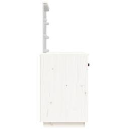 Berkfield Home Dressing Table with LED White 95x50x133.5 cm Solid Wood Pine - thumbnail 7