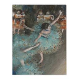 Artery8 Edgar Degas Framed Wall Art Print Swaying Ballet Dancer in Green - Size: A4 - thumbnail 3