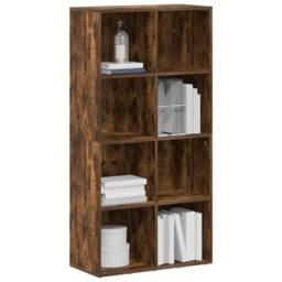 Berkfield Home Book Cabinet/Sideboard Smoked Oak 66x30x130 cm Engineered Wood in Brown - Size: 66 x 30 x 130 cm - thumbnail 4