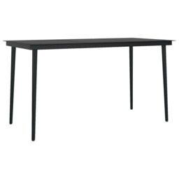 Berkfield Home 5 Piece Garden Dining Set Black - thumbnail 3