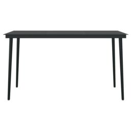 Berkfield Home 5 Piece Garden Dining Set Black - thumbnail 4