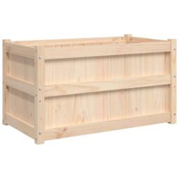 Berkfield Home Beautiful Garden Planter 90x50x50 cm Solid Wood Pine in Light Tan - Size: 90 x 50 x 50 cm - thumbnail 7