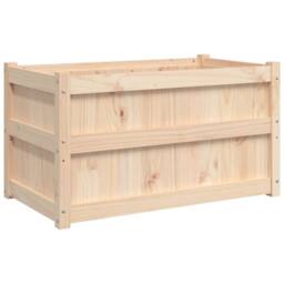 Berkfield Home Beautiful Garden Planter 90x50x50 cm Solid Wood Pine in Light Tan - Size: 90 x 50 x 50 cm - thumbnail 3
